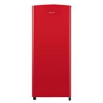 Hisense RR220D4ARF – Frigorífico Una Puerta; Botellero Cromado; estantes XXL; 164 L de capacidad neta; 128 cm alto; silencioso 40dB; Color Rojo