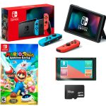 Nuevo Nintendo Switch Mario Rabbids Kingdom Battle Joy Cons Bundle + 16GB + Más