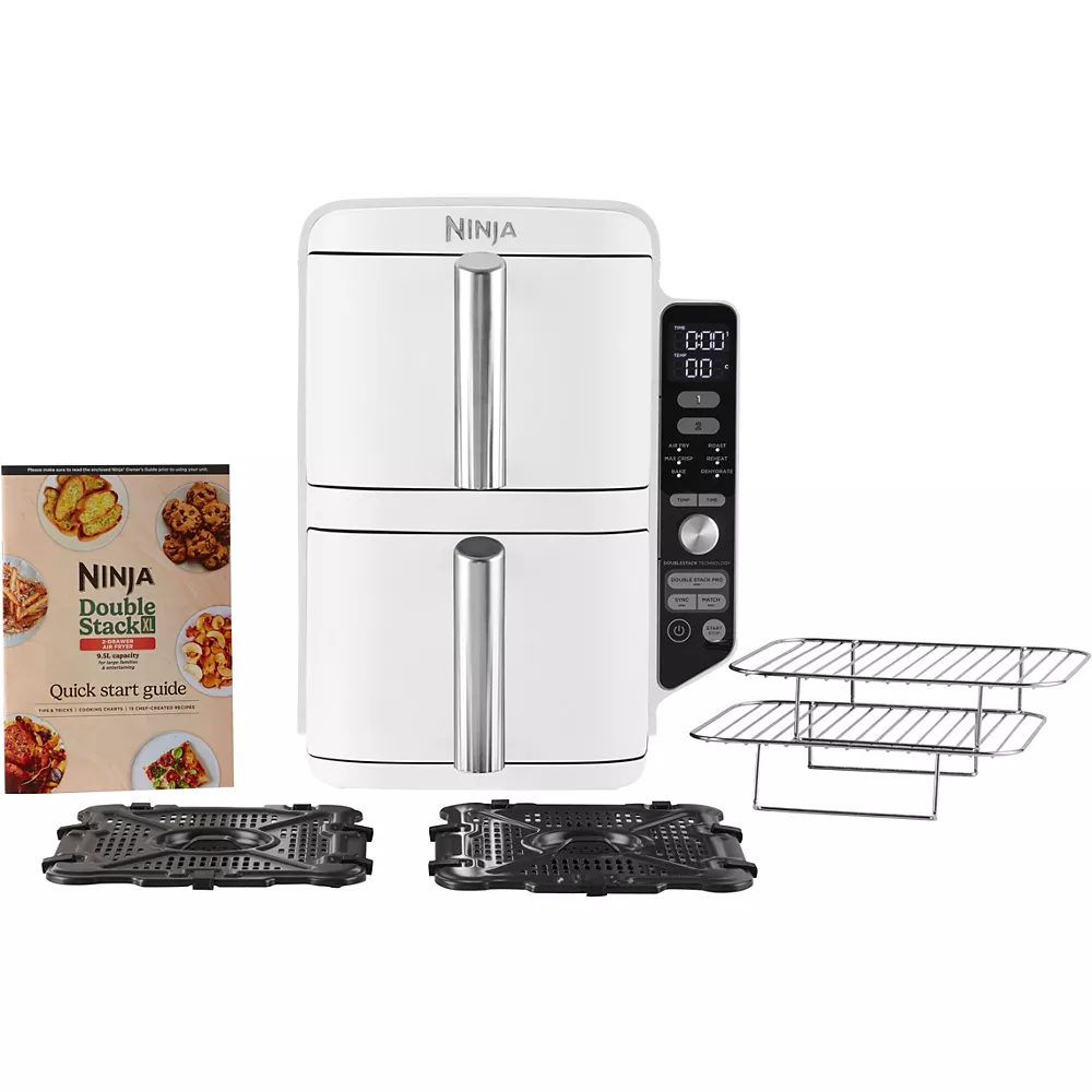 0622356303866_h_f_l_0 Freidora sin aceite NINJA Doble STACK XL 9.5L SL400EUWH – Image 1